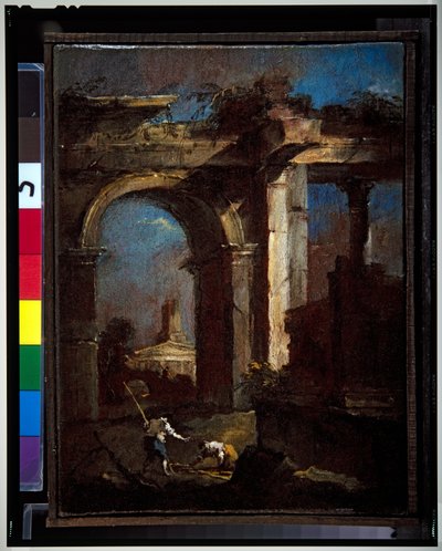 Una pareja de Capriccio de Francesco Guardi