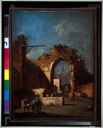 Una pareja de Capriccio de Francesco Guardi