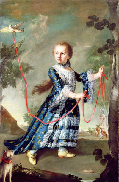 Una joven de la familia Gradenigo con una paloma (óleo sobre lienzo) de Francesco Guardi