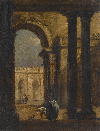 Capricho: un patio de palacio de Francesco Guardi
