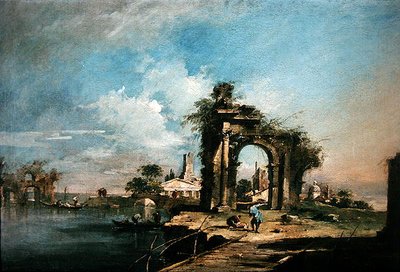 Capricho con un arco en ruinas de Francesco Guardi