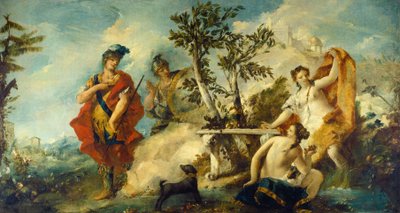 Carlo y Ubaldo Resistiendo los Encantos de las Ninfas de Armida, 1750-1755 de Francesco Guardi