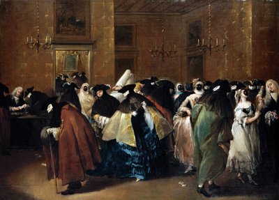 Casino (Il ridotto) en Venecia de Francesco Guardi