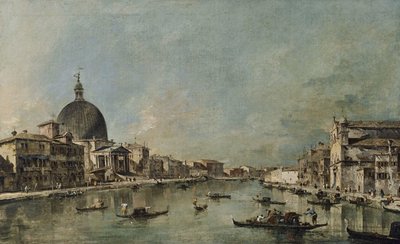 Gran Canal con San Simeone Piccolo y Santa Lucía de Francesco Guardi