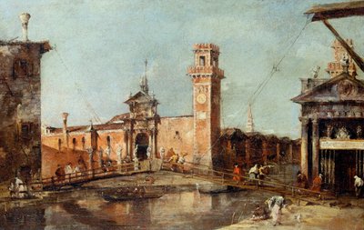 La entrada al Arsenal en Venecia de Francesco Guardi