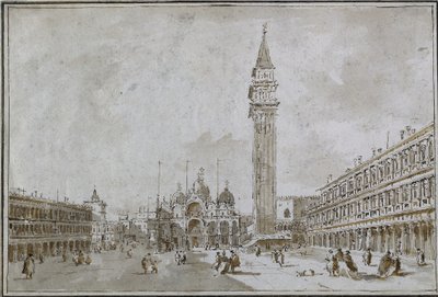 Piazza San Marco, Venecia, 1780s de Francesco Guardi
