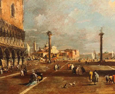 Plaza de San Marcos hacia San Giorgio Maggiore, de Francesco Guardi (1712-1793), óleo sobre lienzo, 45x72 cm de Francesco Guardi