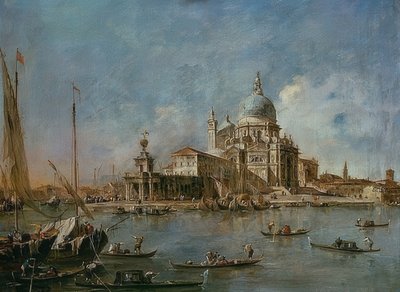 Punta Della Dogana con la Santa Maria della Salute de Francesco Guardi
