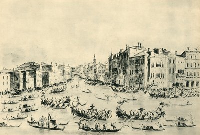 Regata en el Gran Canal, Venecia de Francesco Guardi