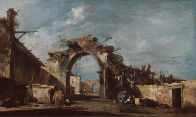 Arco en ruinas, 177593 de Francesco Guardi