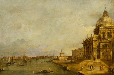 Santa Maria della Salute y la entrada al Gran Canal, Venecia, mirando al este de Francesco Guardi