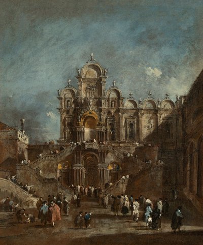 Tribuna temporal en el Campo San Zanipolo, Venecia, 1782 o después de Francesco Guardi