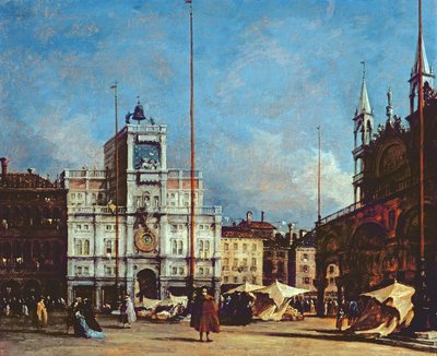 La Torre del Reloj, Venecia, c.1760 de Francesco Guardi