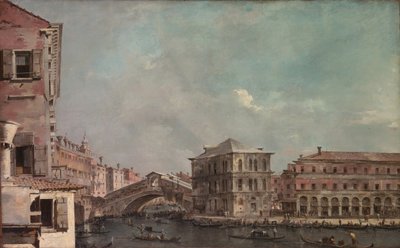 El Gran Canal sobre el Rialto, finales de 1760 de Francesco Guardi