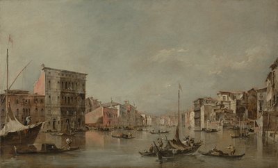 El Gran Canal en Venecia con el Palazzo Bembo de Francesco Guardi