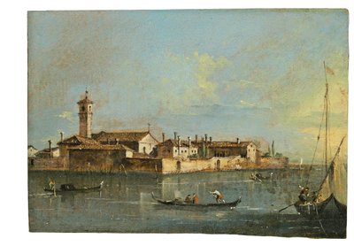 La Isla de Lazzaretto Vecchio, Venecia de Francesco Guardi