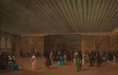 El Ridotto Pubblico en el Palazzo Dandolo de Francesco Guardi