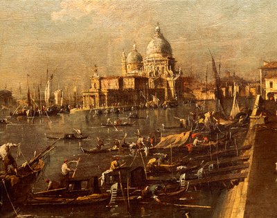 Vista del Molo hacia Santa Maria della Salute de Francesco Guardi