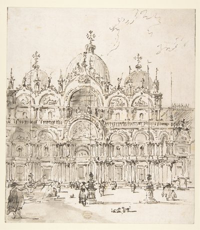 Vista de la plaza con la basílica de San Marcos de Francesco Guardi