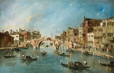 Vista del canal Cannaregio, Venecia, c. 1775-1780 de Francesco Guardi