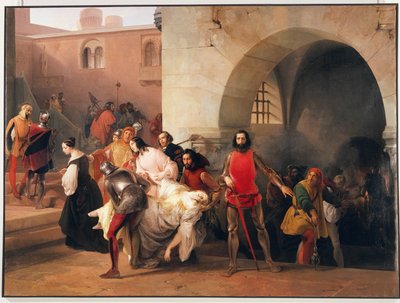 Bice encontrada por Marco Visconti en el sótano de su castillo en Rosate de Francesco Hayez