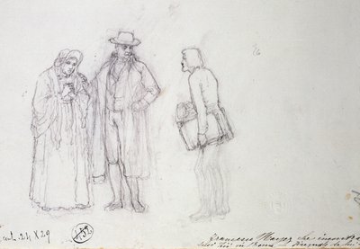 Francesco Hayez encontrándose con su tío y tía en Roma de Francesco Hayez