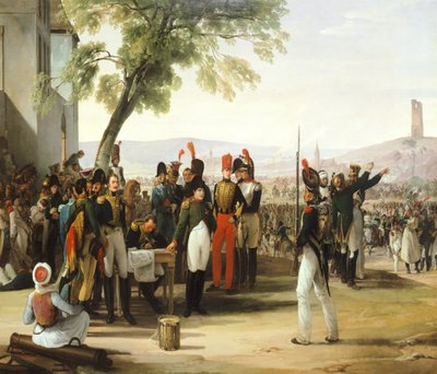 Napoleón después de la Batalla de Wagram de Francesco Hayez