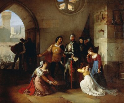 Peter Rossi, encarcelado por los Scaligeri de Francesco Hayez