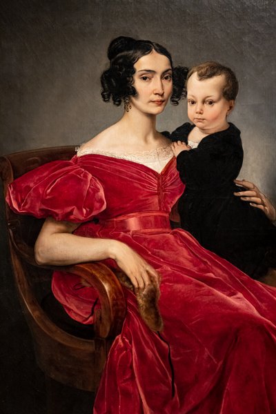 Retrato de la condesa Teresa Zumali Marisili y su hijo Giuseppe de Francesco Hayez