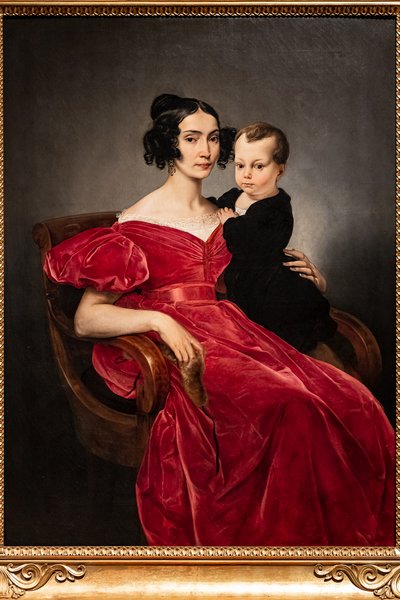 Retrato de la condesa Teresa Zumali Marisili y su hijo Giuseppe de Francesco Hayez