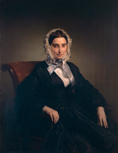 Retrato de Teresa Borri (segunda esposa de Alessandro Manzoni) por Francesco Hayez de Francesco Hayez