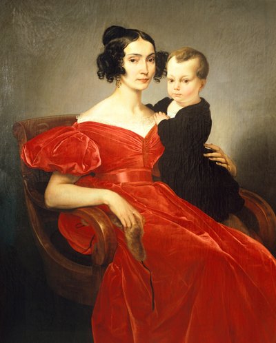 Retrato de Teresa Zumali Marsili con su hijo Giuseppe de Francesco Hayez