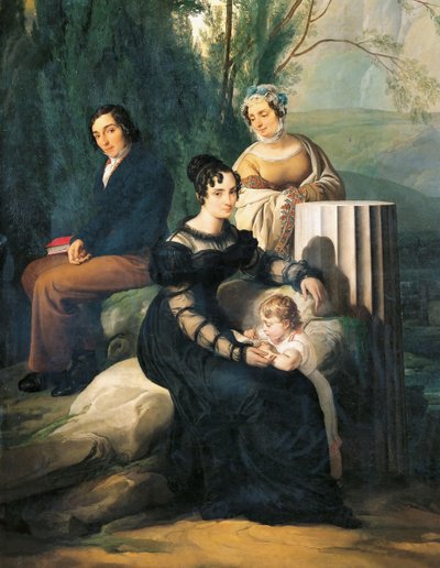 Retrato de la familia Borri Stampa, 1822 de Francesco Hayez