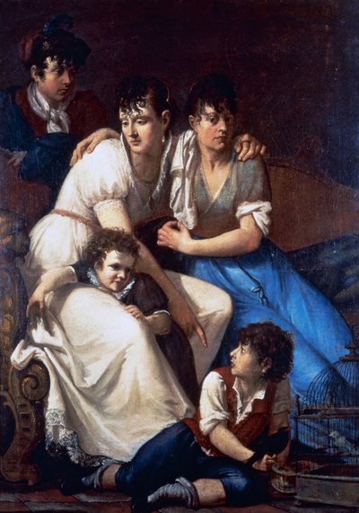 Retrato de la familia del pintor de Francesco Hayez