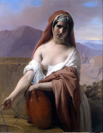 Rebeca en el pozo. Pintura de Francesco Hayez. Accademia di Brera. Milán de Francesco Hayez