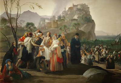 Refugiados de Parga de Francesco Hayez