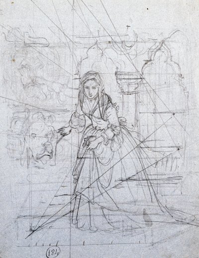 Estudio para Acusación secreta de Francesco Hayez