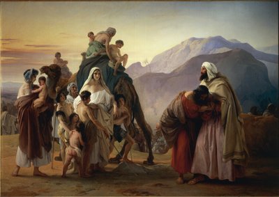 La reconciliación de Jacob y Esaú de Francesco Hayez