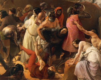 La sed sufrida por los primeros cruzados en Jerusalén (detalle) de Francesco Hayez