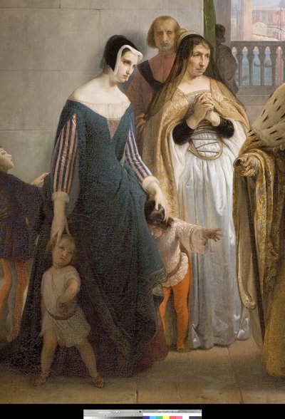 La última reunión entre Jacopo Foscari y su familia antes del exilio de Francesco Hayez