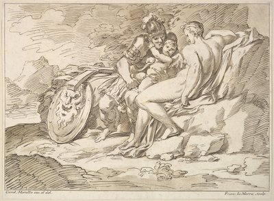 Venus, Marte y Cupido, 1725-80 de Francesco Lamarra