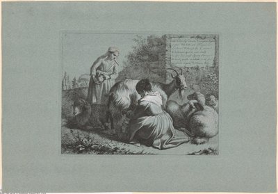 Lámina 1, del Conjunto de 12 escenas pastorales de Francesco Londonio