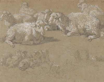 Oveja Reclinada en un Paisaje, 1759-82 de Francesco Londonio
