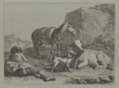Pastor reclinado con un saco, c. 1763 de Francesco Londonio