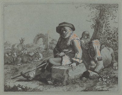 Anciano sentado de Francesco Londonio