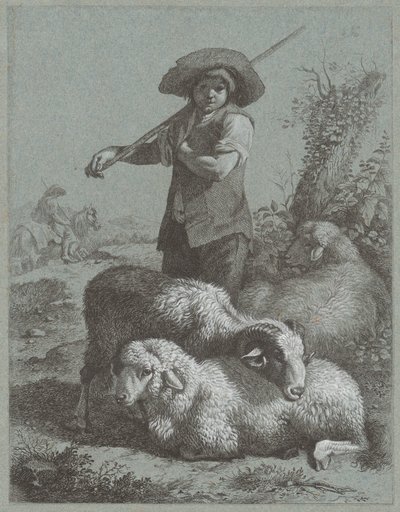 Pastor con ovejas, 1764 de Francesco Londonio