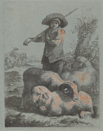 Pastor de Pie, 1760 de Francesco Londonio