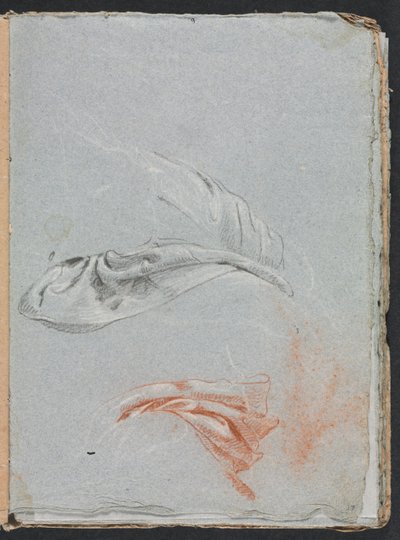 Cuaderno de bocetos de Verona: Estudios de drapeado (página 17) de Francesco Lorenzi