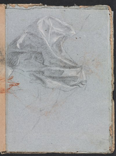 Cuaderno de bocetos de Verona: Estudio de drapeado (página 37) de Francesco Lorenzi