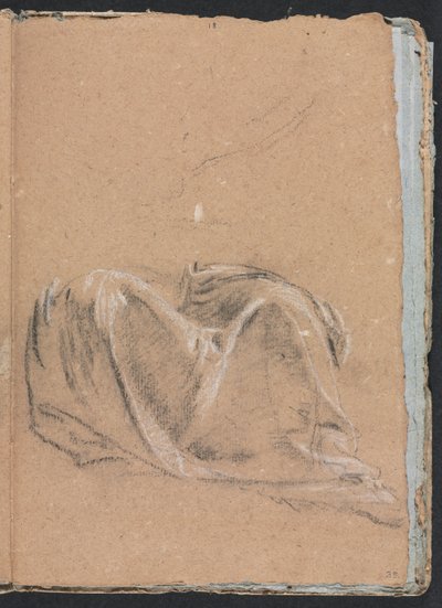 Cuaderno de bocetos de Verona: Estudio de drapeado página 35, 1760 de Francesco Lorenzi